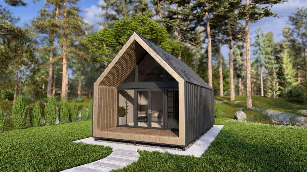 Каркасний будинок Барн Хаус 42м² — зовнішній вигляд